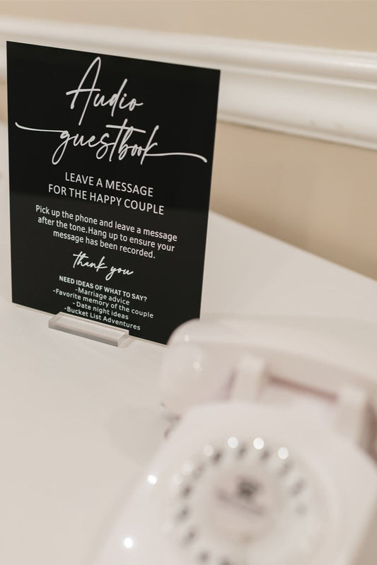 Black & White Instruction Sign Rental